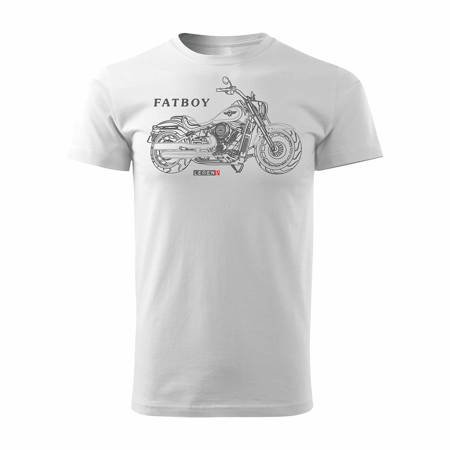 HARLEY FATBOY Herren weiß REGULAR Motorrad-T-Shirt