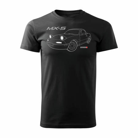 MAZDA MX-5 MX 5 Herren Auto-T-Shirt schwarz REGULAR