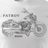 HARLEY FATBOY Herren weiß REGULAR Motorrad-T-Shirt