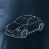 VW New Beatle Auto T-Shirt Herren navy blau REGULAR