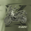 Honda X-ADV XADV khaki REGULAR Motorrad-T-Shirt für Herren