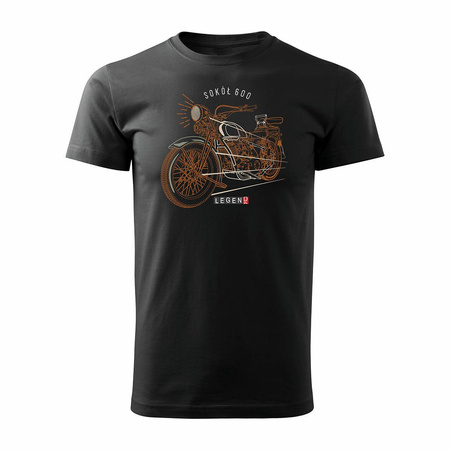 Falcon 600 Herren-Motorrad-T-Shirt schwarz REGULAR