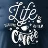 Life Coffee Herren-T-Shirt marineblau REGULAR