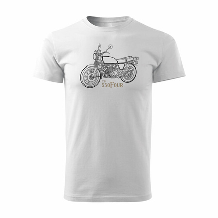 Honda 550 four legend Herren weiss REGULAR Motorrad-T-Shirt