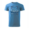 Ausverkauf - T-shirt mit Auto Skoda 110 R PRL Legende Herren blau REGULAR