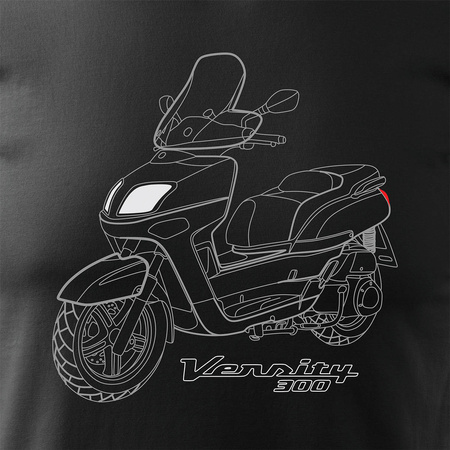 Yamaha Versity 300 Herren-Roller T-Shirt schwarz REGULAR