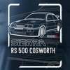 Ford Sierra RS 500 cosworth Auto-T-Shirt Männer navy blau