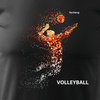 Herren Volleyball Shirt schwarz REGULAR