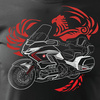 Verkauf - Honda Goldwing Herren Motorrad Motorrad-T-Shirt schwarz REGULAR