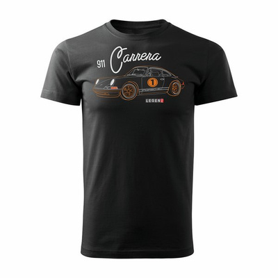 Herren Porsche Carrera 911 t-shirt schwarz REGULAR