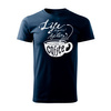 After Coffee Herren-T-Shirt marineblau REGULAR