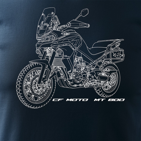 CF MOTO MT800 Herren marineblau Motorrad Motorrad-T-Shirt