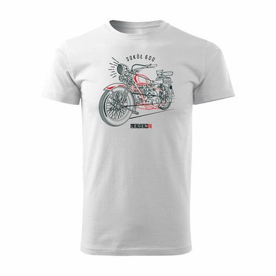 Falcon 600 Herren-Motorrad-T-Shirt weiß REGULAR