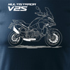 Ducati Multistrada V2S Herren marineblau REGULAR Motorrad-T-Shirt