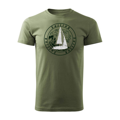 Herren khaki REGULAR Segelyacht-T-Shirt