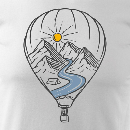 Herren Ballon Bergwandern T-Shirt weiß REGULAR