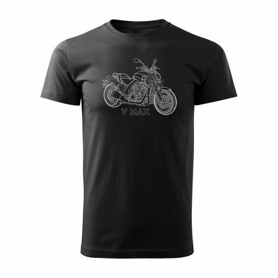 Yamaha V MAX VMAX Herren-Motorrad-T-Shirt schwarz REGULAR