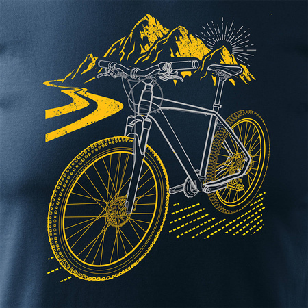 MTB Mountainbike T-Shirt Herren navy blau REGULAR