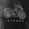 Honda Integra Herren schwarz Motorrad-T-Shirt REGULAR