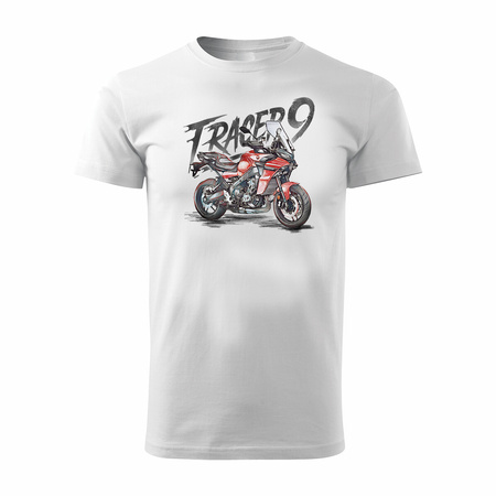Yamaha Tracer 9 900 Herren Weiss Motorrad Motorrad-T-Shirt