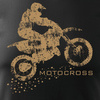 Herren Motocross-Motorrad-Cross-T-Shirt schwarz REGULAR