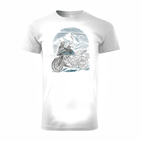 Honda NC 750 X NC750X Herren-Motorrad-T-Shirt weiß REGULAR