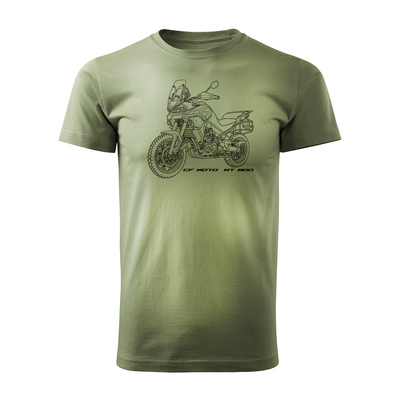 CF MOTO MT800 Herren Khaki Motorrad Motorrad-T-Shirt