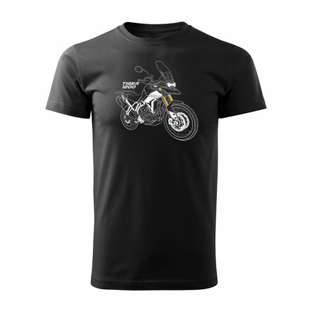 Triumph Tiger 1200 Herren Motorrad Motorrad-T-Shirt schwarz REGULAR