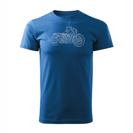 Indian Scout Bobber Herren blau REGULAR Motorrad Motorrad-T-Shirt