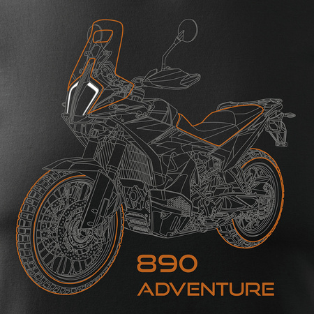 KTM 890 Adventure Herren schwarz REGULAR Motorrad-T-Shirt