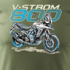 Suzuki V-Strom Vstrom 800 Herren Khaki Motorrad-T-Shirt REGULAR