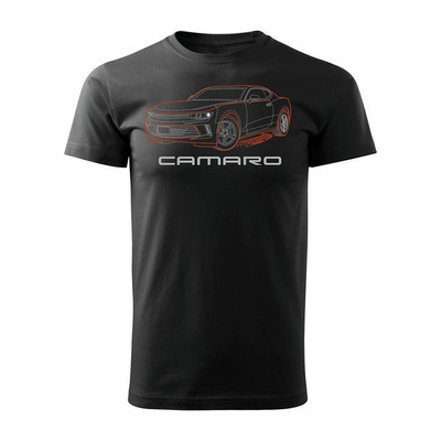 Chevrolet Camaro Herren-Automobil-T-Shirt schwarz REGULAR