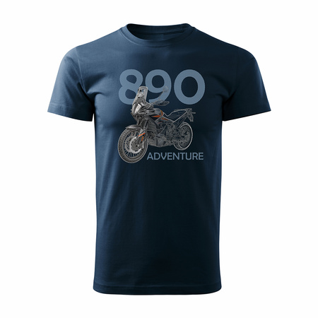 KTM 890 Adventure Herren marineblau REGULAR Motorrad-T-Shirt