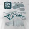 T-Shirt mit Berge Wandern Tatra Nízke Tatry Chopok Herren Trekking weiß REGULAR