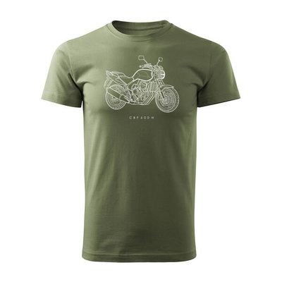 Honda CBF 600 N Herren khaki Motorrad-T-Shirt REGULAR