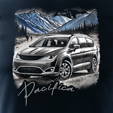 Chrysler Pacifica Herren marineblau Auto-T-Shirt REGULAR