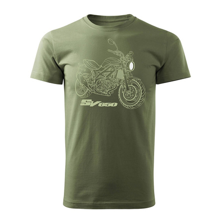 SUZUKI SV 650 Herren khaki REGULAR Motorrad Motorrad-T-Shirt