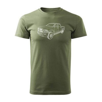 Dodge Raam Herren T-Shirt khaki REGULAR mit Dodge Raam Auto