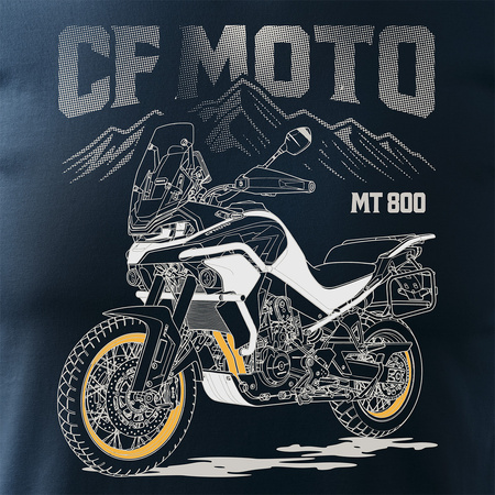 Ausverkauf - CF MOTO MT800 Herren marineblau Motorrad Motorrad-T-Shirt