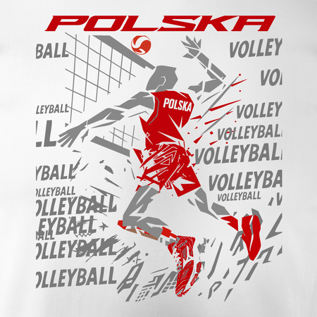 Polnisches Volleyball-T-Shirt für Volleyball-Fans Volleyball Herren weiß REGULAR