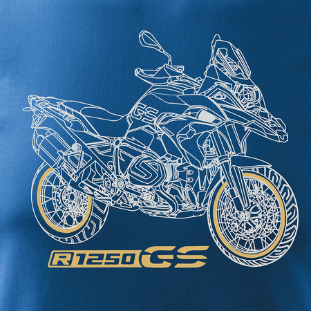 BMW GS 1250 ADVENTURE Herren Motorrad Motorrad-T-Shirt blau REGULAR