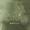 Ausverkauf - Suzuki V-Strom Vstrom DL 650 XT Herren khaki REGULAR Motorrad-T-Shirt