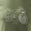 Honda CBR 1000 600 Herren khaki REGULAR Motorrad-T-Shirt