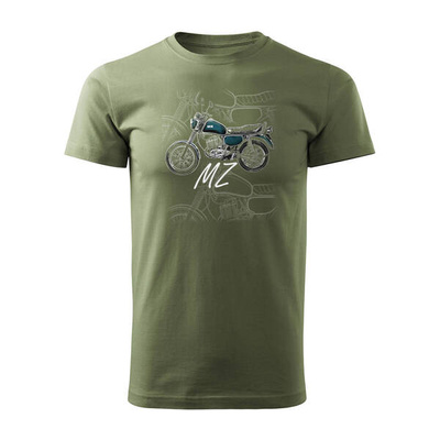 Ausverkauf - MZ ETZ 150 Herren khaki REGULAR Motorrad-T-Shirt