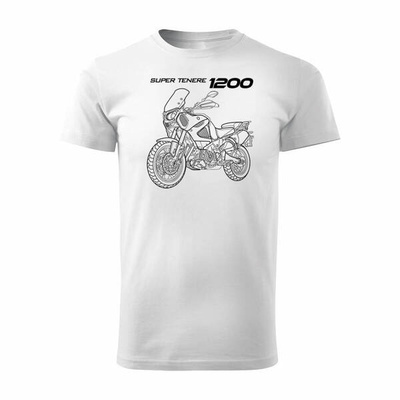 Yamaha Super Tenere 1200 Herren-Motorrad-T-Shirt weiß REGULAR