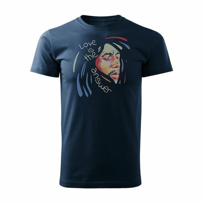 Bob Marley Reggae-T-Shirt Bob Marley Herren marineblau REGULAR