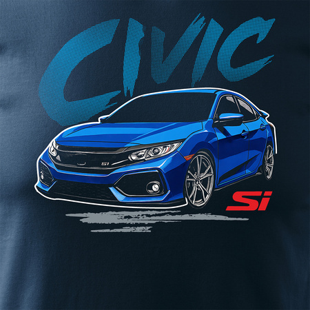 Honda Civic SI Herren T-Shirt navy blau REGULAR