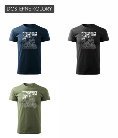 Yamaha Tracer 9 900 Herren marineblau Motorrad Motorrad-T-Shirt