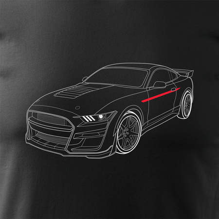 Ford Mustang Automobil-T-Shirt Ford Mustang Shelby GT F35 Herren schwarz REGULAR