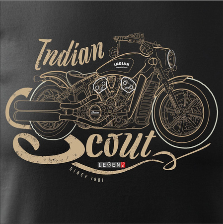 Verkauf - Indian Scout Bobber Herren schwarz SLIM Motorrad Motorrad-T-Shirt